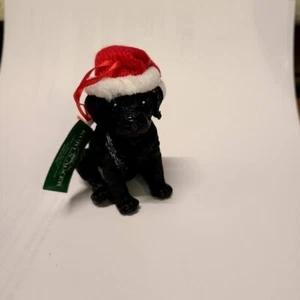 Black Lab Santa Ornament - Picture 1 of 2