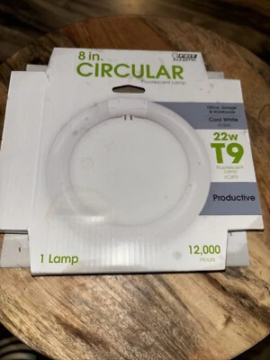 NEW FEIT FC8T9/CW 8" CIRCULAR FLUORESCENT LIGHT BULB 22 W COOL WHITE - Image 1 of 4