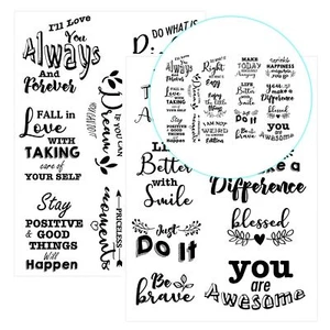 Vintage Inspirational Words Stickers for Journaling 8.26 x 11.69 Inch Motivat... - Picture 1 of 7