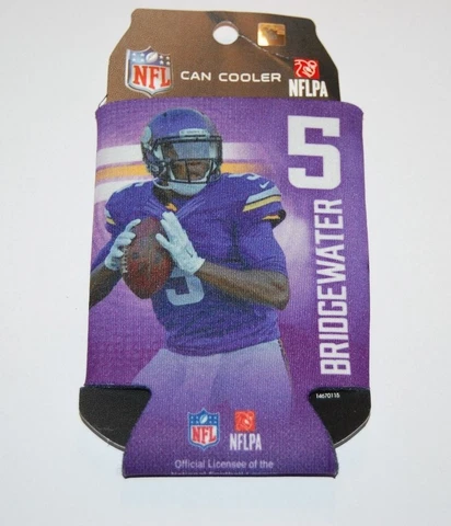 MINNESOTA VIKINGS TEDDY BRIDGEWATER #5 NFL SPORTS PLAYER CAN COOLER HOLDER Cover