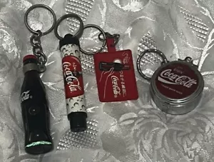4x Coca-Cola COKE Key Ring Chain Vintage Bottle - Picture 1 of 14