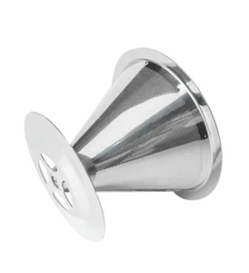 Coffee machine accessories stainless steel reusable cone fine mesh filter - Picture 1 of 5