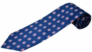 THE TIE STUDIO - Roundel with Blue, White & Red roundel forces symbols Men's Tie - Picture 1 of 2