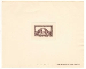 ALGERIA #101, 1938. Large Die Proof with tissue overlay - Picture 1 of 4