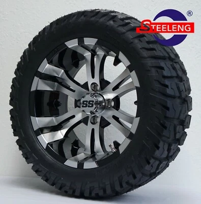 GOLF CART 14" VAMPIRE WHEELS/RIMS and 22" 'GATOR' ALL TERRAIN TIRES DOT RATED Foto 1 de 4