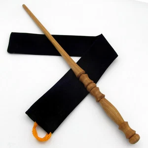 16" Hand Turned Wizards Mahogany Wood Magic Wand Wicca Pagan w/ Free Velvet Bag - Picture 1 of 3