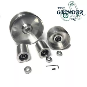 Belt Grinder 2x72 Wheel Set knife Grinder 6" Drive 7/8" Bore 4" Track 2" Idler - Picture 1 of 7