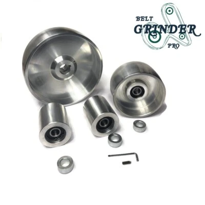 Amoladora de correa 2x72 Juego de ruedas amoladora de cuchillos 6" accionamiento 7/8" diámetro 4" pista 2" rueda loca  Foto 1 de 4