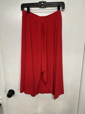 Michael Kors Skirt Size Pm Asymmetrical High Low Red Midi Length - Image 1 of 4