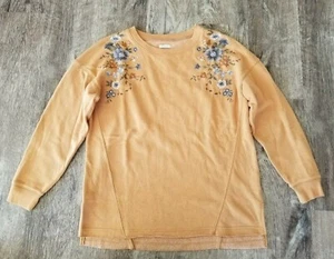 Women's AMERICAN EAGLE Ahhmazingly Soft Medium M Crew Top Floral Sweatshirt - Picture 1 of 7