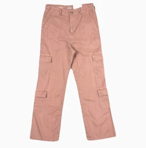 ANA Jean Cargo Trouser Pants Women’s SZ 14 Red Brown Hi Rise Distressed Utility - Picture 1 of 11