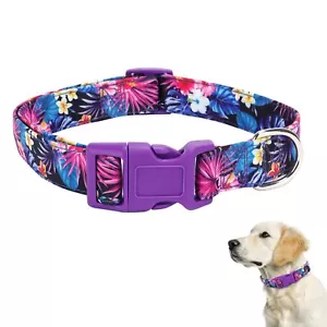 TDTOK Floral Girl Dog Collar for Small Medium Large Dogs Adjustable Soft Cute... - Picture 1 of 7