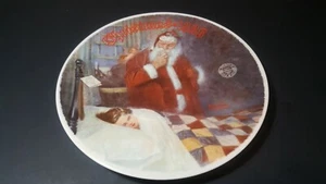 1986 Knowles Norman Rockwell Deer Santy Claus Plate PL2 - Imagen 1 de 5