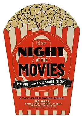 New Night At The Movies Game - Movie Buffs Game Night 5 Fast Paced Trivia Games - Image 1 of 2