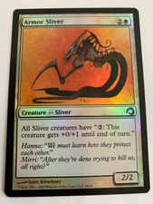 MTG Magic The Gathering - Armor Sliver - Premium Deck Series: Sliver - FOIL - LP
