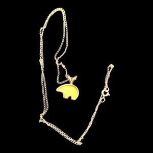 14 Karat massive Gelbgold Halskette und Eisbär Anhänger 1,6 gr gesamt - Bild 1 von 7