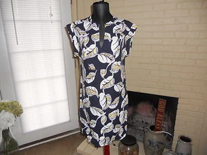 NEU MIT ETIKETT J.CREW TROPISCHES WEDEL ETUIKLEID MARINEBLAU BUNT GRÖSSE XS - Bild 1 von 11