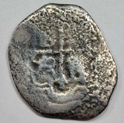 1665-1682 Cob 8 Reales Mexico Shipwreck Recovery Heavy Corrosion Scarce *K638 - Image 1 of 4