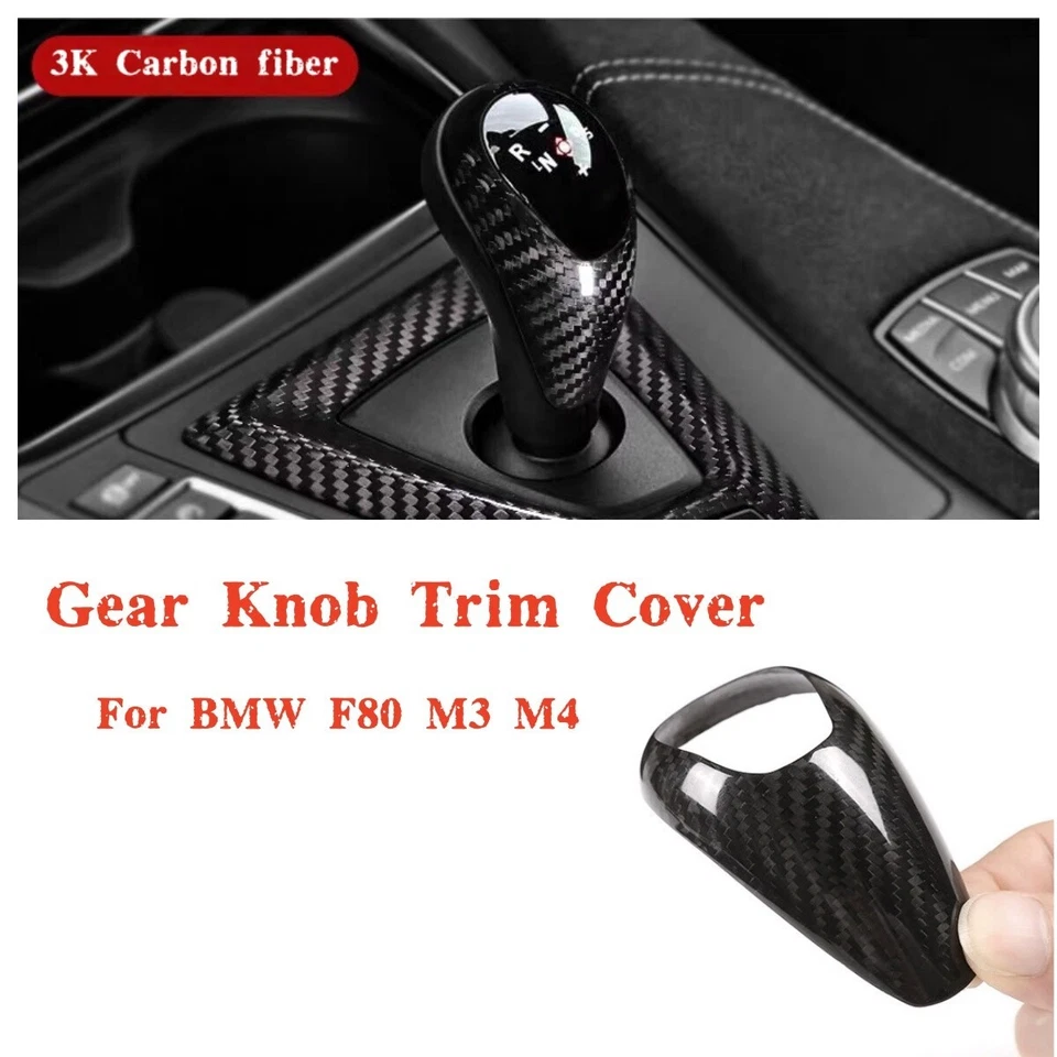 Cubierta de ajuste de perilla de engranaje de fibra de carbono para BMW M2 M3 M4 2014-2018 X5M X6M F80 F86 F83 Foto 1 de 4