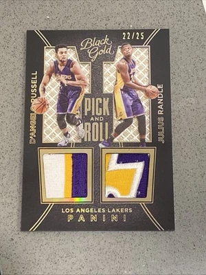 Pick and Roll 2015 oro negro ¡Prime!!D'ANGELO RUSSEL JULIUS RANDLE #8/25 Rc!! Foto 1 de 2