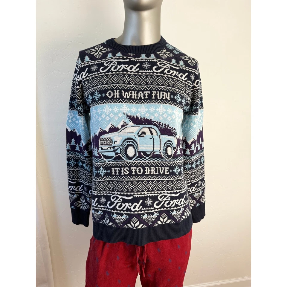 Официальный Ford «Oh What Fun It Is to Drive» праздничный грузовик уродливый рождественский свитер - Изображение 1 из 4