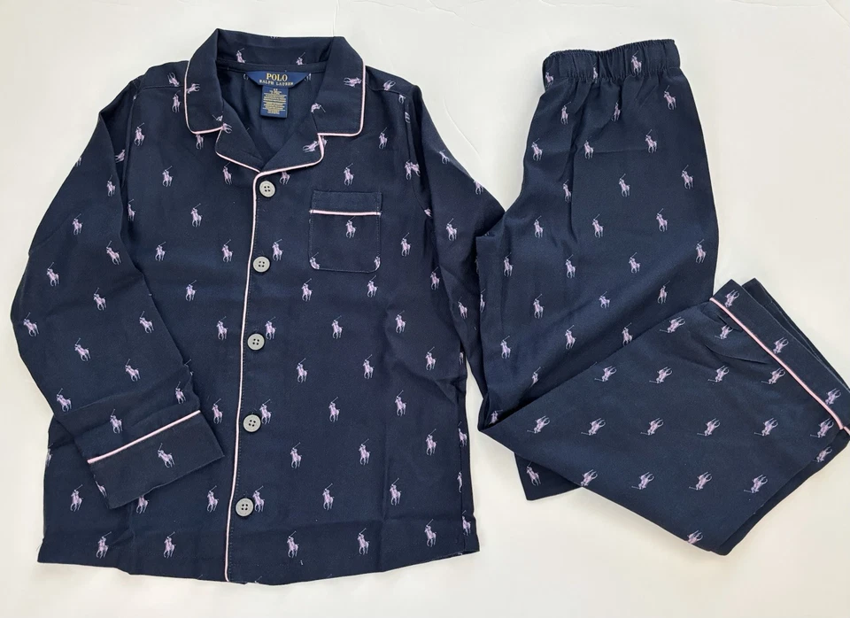 NUEVO CON ETIQUETAS, Pijama Polo Ralph Lauren Tejido Sarga Suave para Niñas. Talla 6X. EU 122 Foto 1 de 1