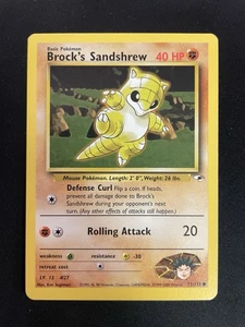 Brock's Sandshrew 71/132 Unlimited Near-Mint Condition - Pokemon Gym Heroes - Picture 1 of 2