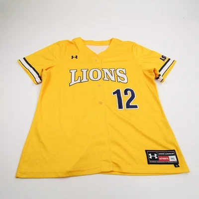东德克萨斯狮子队安德玛比赛球衣-垒球女式黄色二手 — 第 1/4 张图片