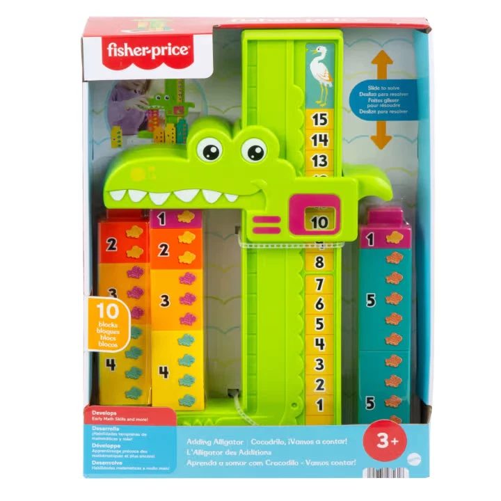 Fisher Price Adding Alligator Preschool Educational Toy with Stacking Blocks NEW - Image 1 of 4