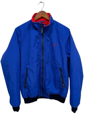Polo Ralph Lauren мужской средний Royal синий/красный флис с подкладкой полный молнии куртка-бомбер - Изображение 1 из 4