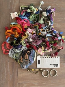 Large Lot Of Embroidery Items Floss Some New Some Used See All Pics - Picture 1 of 8