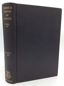 PROGRESS IN NEUROLOGY AND PSYCHIATRY - E.A. Spiegel, ed. - 1949 1st ed - Picture 1 of 6