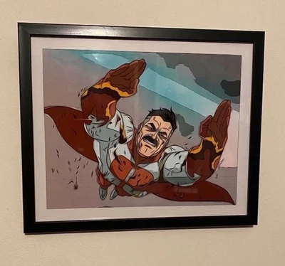 Invincible Omni Man pieza de arte personalizada sobre marco negro Foto 1 de 3