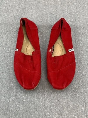 Toms Alpargata Canvas Casual Shoes Womens 9 Red Comfort Loafers Classic Flats - Image 1 of 4