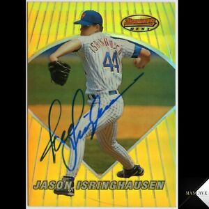 1996 Bowman's Best Baseball Refractor #70 Jason Isringhausen Auto Signed Mets