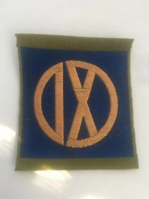 WWI AEF, Liberty Loan Patches, 9th Corps, Woven on OD Material - Image 1 of 2