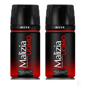 Malizia Uomo Musk / musk deodorant 2x 150ml men's deo in double pack