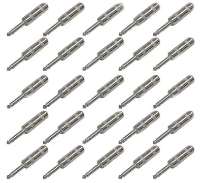 (25 PACK) SWITCHCRAFT 280 1/4" 6.35 mm 2-Conductor Mono TS Phone Plug - Image 1 of 2