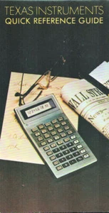 TEXAS INSTRUMENTS CALCULATOR PROFESSIONAL BUSINESS ANALYST QUICK REFERENCE GUIDE - Picture 1 of 2