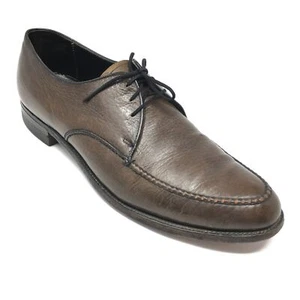 Men's 1950s Bostonian Flexaires Oxfords Shoes Size 9 A Brown Grain Leather AA15 - Picture 1 of 10