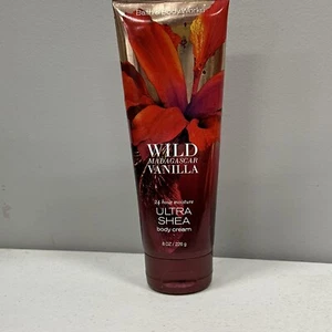 Bath & Body Works BBW Wild Madagascar Vanilla Ultra Shea Body Cream 8oz Rare New - Bild 1 von 6