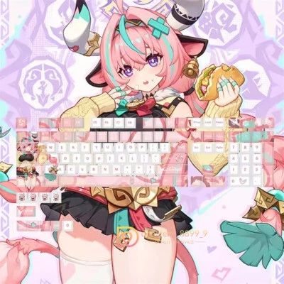 Genshin Impact Varesa Keycap PBT Translucent Cherry MX 118 Keys For Keyboards - Image 1 of 4