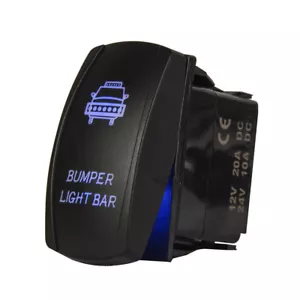 Interruptor basculante de 5 pines barra de luz de parachoques azul para ATV UTV Polaris RZR XP 900 camión RV - Imagen 1 de 7