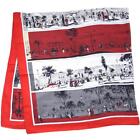 Authentic Hermes Scarf Solde Shawl CHALE 140CM Material Cashmere Silk Red Gray