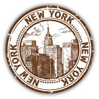 New York City USA Grunge Stamp Car Bumper Sticker Decal