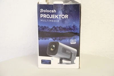 Polocsh Mini Beamer 4k Unterstützt 1080P Full HD Grau Neu Rechnung MwSt - Bild 1 von 4