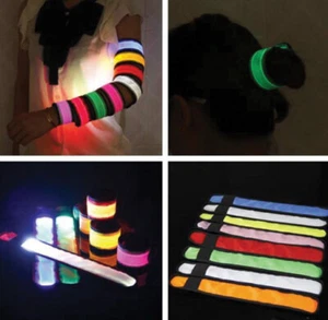Spring Snap On Flashing LED Light Party Safety Fun Strap - Picture 1 of 4