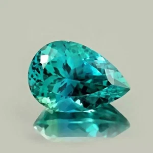 Gorgeous Blue Green Sapphire Pear Cut Natural 11-13 CT Loose Gemstone Certified - Picture 1 of 6