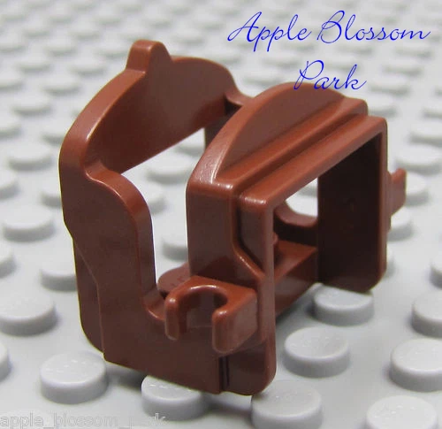 NEW Lego Minifig Reddish Brown Animal SADDLE for a Horse Camel or Cow -w/2 clips - Image 1 of 2