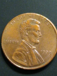 Rare"1998 'WAM '- No Mint Mark Lincoln Memorial Penny - Picture 1 of 13